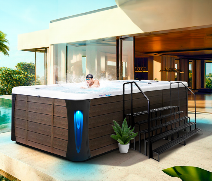 Calspas hot tub being used in a family setting - St. Augustine